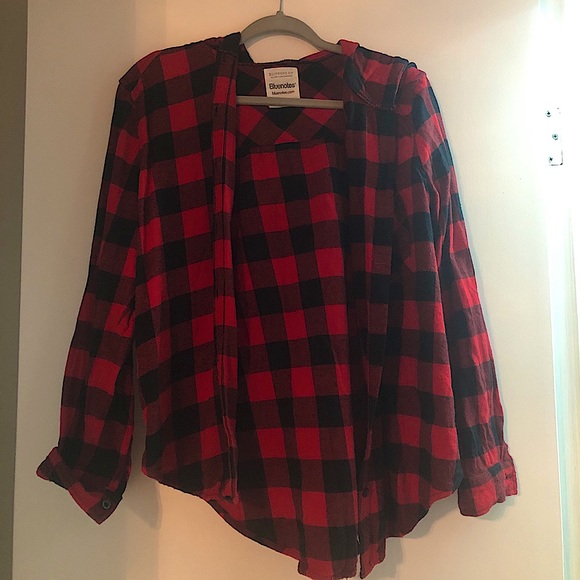 Charlotte Russe Tops - Checkered flannel